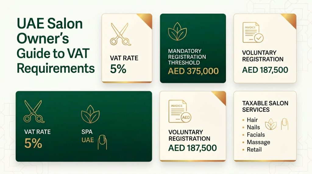 VAT requirements UAE salons compliance guide